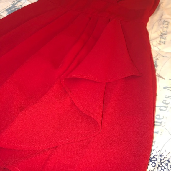 Short Red Ruffled Dress - Picture 4 of 4